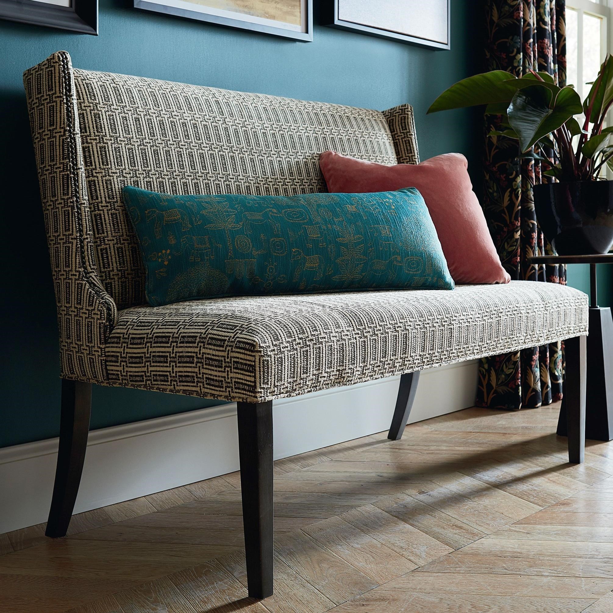 Upholstered banquette with back store